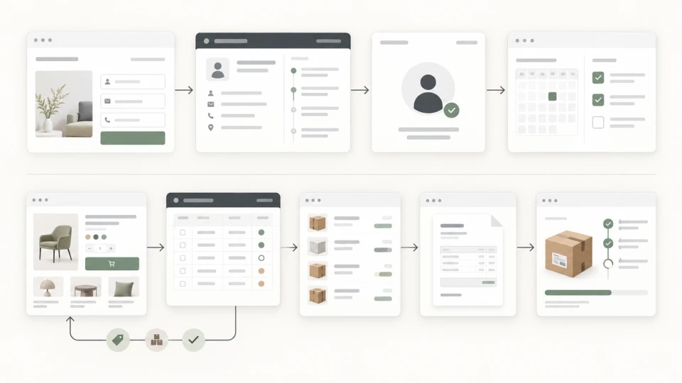 CRM and ERP Integration Data Flow