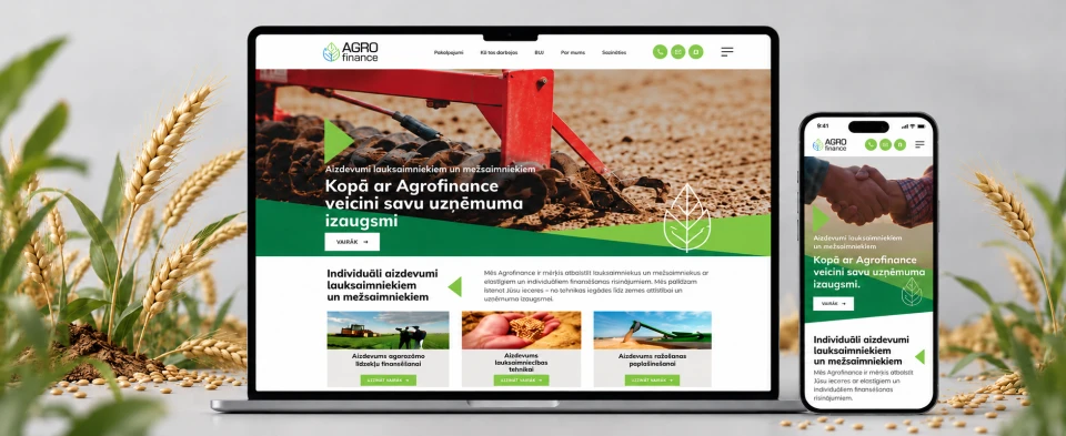 Agro finance website development